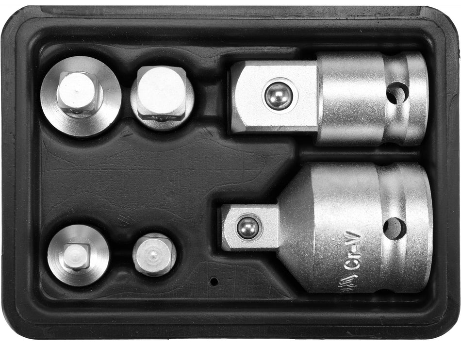 YATO szűkítőadapter-készlet, 6 db, CrV acél, hordtáskában – YT-10671