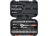 STHOR 1/4" SOCKET & BIT TOOL SET WITH RATCHET – 38/42/56 PCS
