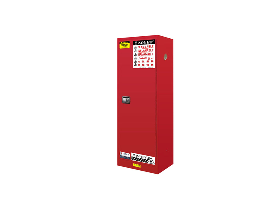 FLAMMABLE LIQUID & CHEMICAL SAFETY STORAGE CABINET 22GAL/83L - YELLOW/RED/BLUE