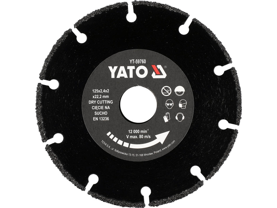 YATO Tungsten Carbide Wood-Cutting Blade, 125x22.2 mm – YT-59760