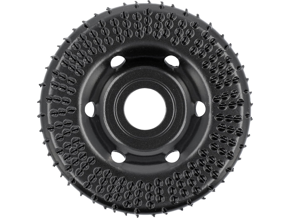 YATO Milling Rasp Wheel for Angle Grinders, Convex Profile 120x12 mm, Cut Grade 1/2