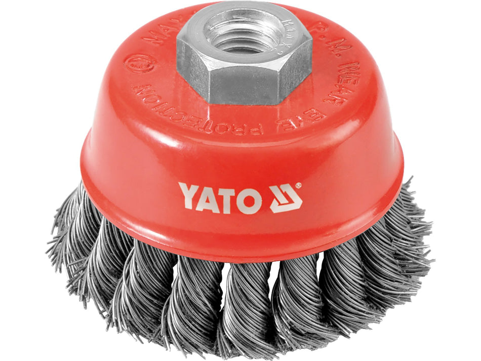 YATO Kefe, acél sodrott huzal, 60 mm, M14 menet – YT-4767