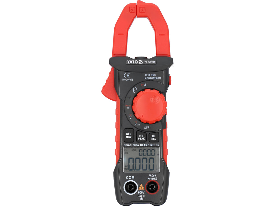 CLAMP MULTIMETER, TRUE RMS AC/DC 10 mA–600 A;YT-730934