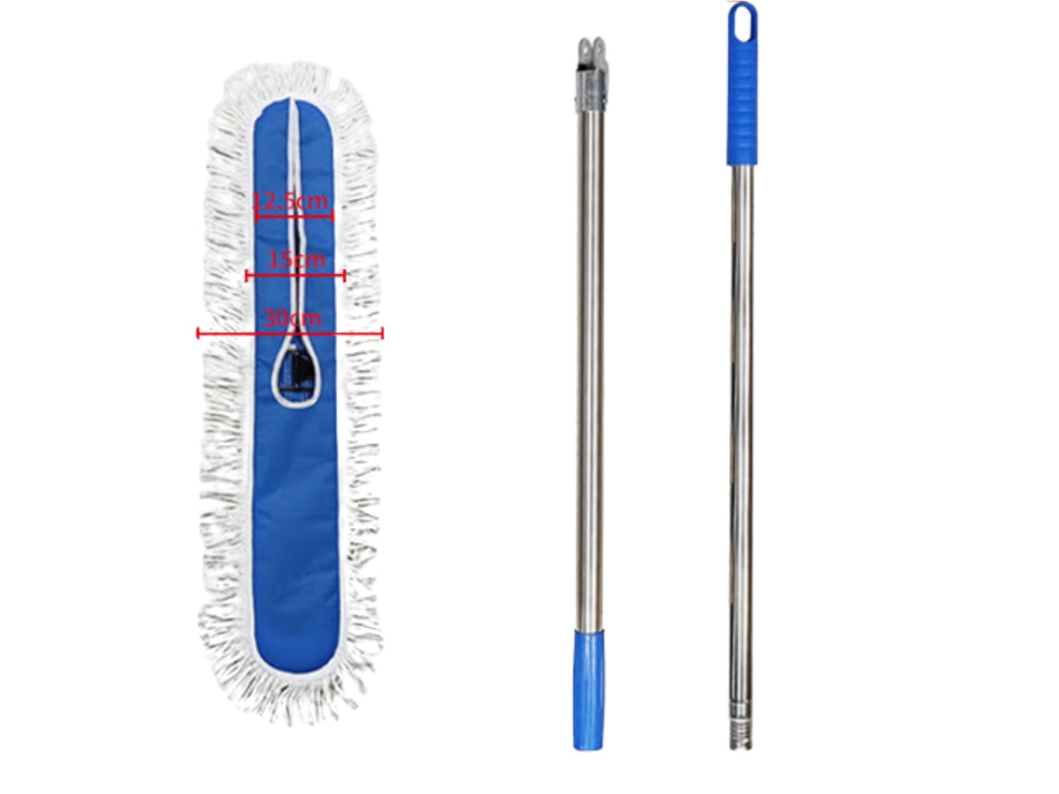 PERIPLUS Baumwoll-Staubmopp-Set mit 120 cm Stiel, 60/90 cm Kopf
