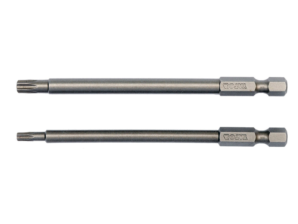 TORX SECURITY SCREWDRIVER BIT SET T15 AND T27, 100 MM, 2 PCS