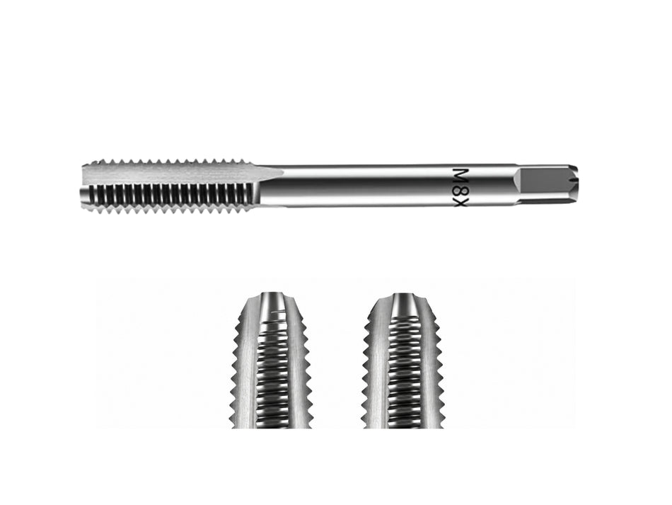 TG Metric Hand Tap Sets, 10 Sets, Taper & Bottoming Taps, Straight-Flute Alloy Steel