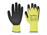 Portwest Schnittschutzhandschuh D13 PU Viz-Tex, Schnittschutzlevel D, PU-beschichtetes HPPE-Innenfutter, Kontaktwärme Level 1 – A625