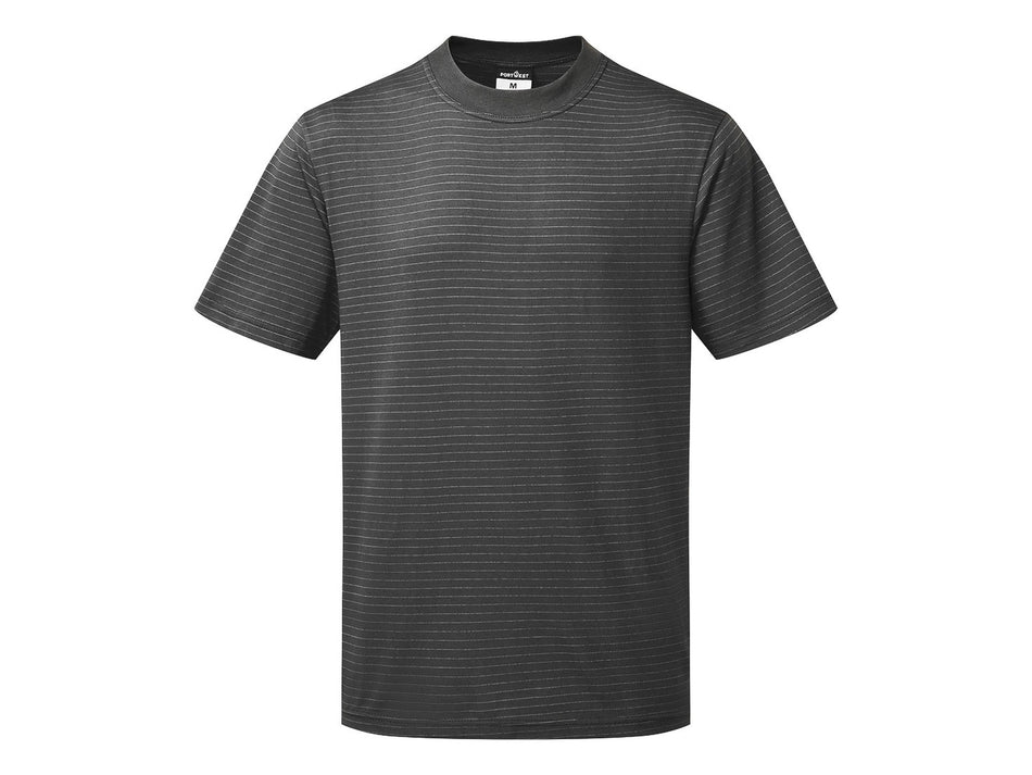 Portwest Antistatisches ESD Kurzarm-T-Shirt, hoher Baumwollanteil, für warme EPA-Umgebung – AS20