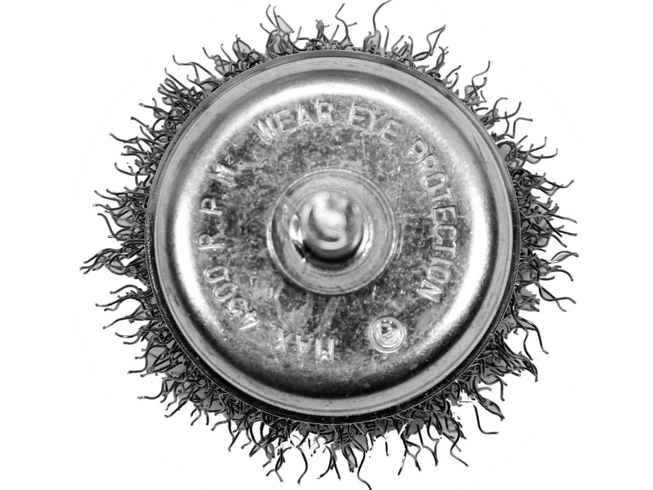 YATO kúpos drótkefe, rozsdamentes acél (INOX) hullámos drót, 50 mm, 6 mm-es szár – YT-47497