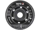 YATO Milling Rasp Wheel for Angle Grinders, Convex Profile 120x18 mm, Cut Grade 1/2