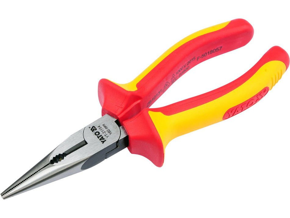 YATO Insulated Long Nose Pliers, 1000 V, VDE, 160/200 mm