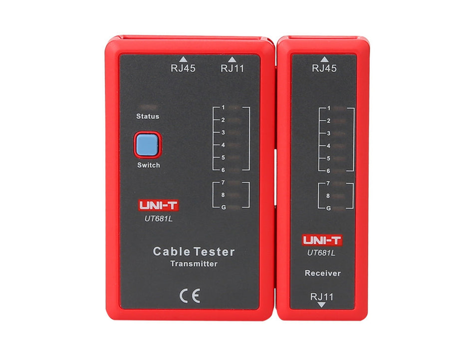 UNI-T telefon/hálózati kábel teszter, RJ45/RJ11 – UT681L