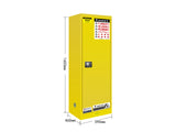 FLAMMABLE LIQUID & CHEMICAL SAFETY STORAGE CABINET RED/YELLOW/BLUE