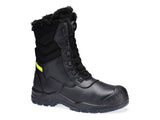 Portwest Safety High Leg Boot, Leather, Faux Fur Lined, Wire Lace, S3L SC HRO CI SR – FD05