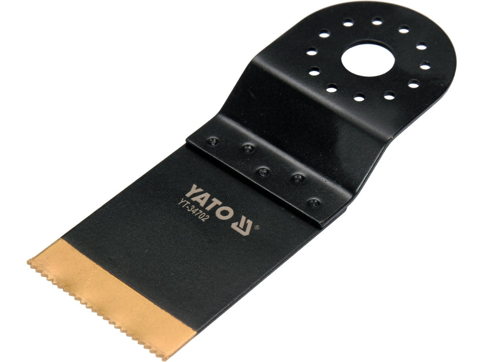 YATO Oszillations-Multitool-Sägeblatt, 34 × 40 mm, TiN-beschichtetes Bimetall, für Holz & Metall – YT-34702
