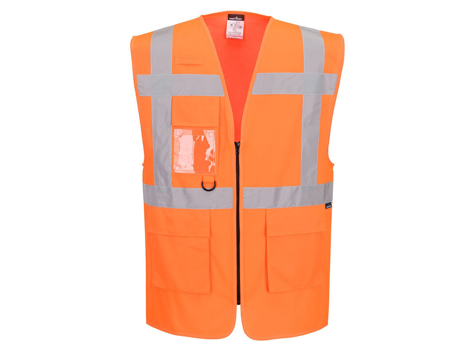 Portwest Essential Hi-Vis Executive Vest with Clear ID Pocket – ES476
