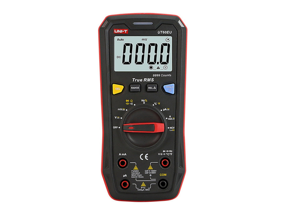 UNI-T True RMS Digital Multimeter, 9999 Counts, 1000 V / 10 A, Temperature Measurement & NCV – UT60EU