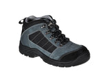 Portwest Sicherheits-Knöchelschuhe S1P SR Schwarz & Grau Leder mit Stahlkappe & atmungsaktivem Futter – FW63