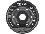 YATO Maróreszelő tárcsa sarokcsiszolókhoz, konvex profil 120x6 mm, vágási fokozat 1/2