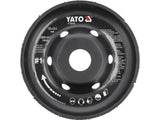 YATO Milling Rasp Wheel for Angle Grinders, Radius Recessed Profile, 120x13 mm, Cut Grade 1/2