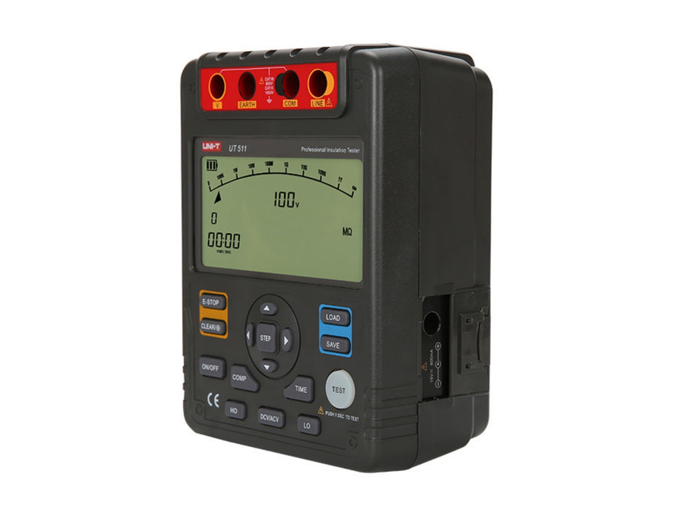 UNI-T Insulation Resistance Tester, 100-1000 V, 10 GΩ, PI & DAR – UT511