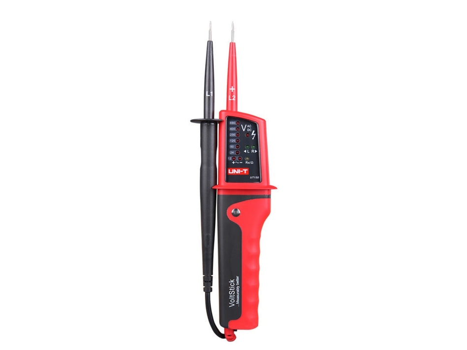 UNI-T Zweipoliger Spannungs- & Durchgangsprüfer, 12-690 V, IP65, LED – UT15B