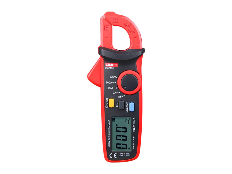UNI-T True RMS Mini AC Clamp Meter, 200 A, 2000 Counts, 16 mm Jaw – UT210B