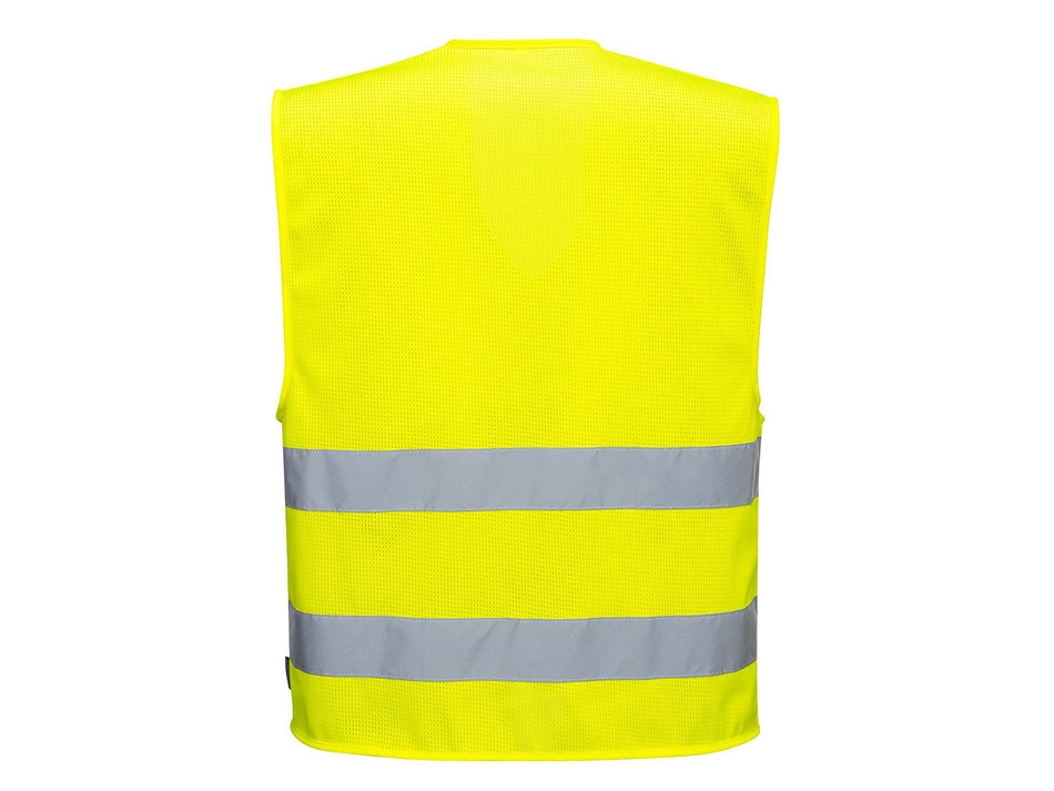 Portwest Hi-Vis Mesh Two Band Vest, MeshAir Fabric with Hook – C374