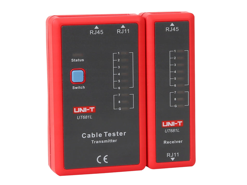 UNI-T telefon/hálózati kábel teszter, RJ45/RJ11 – UT681L