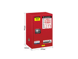 FLAMMABLE LIQUID & CHEMICAL SAFETY STORAGE CABINET RED/YELLOW/BLUE