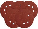 HOOK-AND-LOOP ABRASIVE DISCS 8 HOLES 125MM 5PCS P40-220