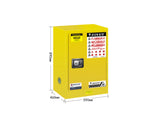 FLAMMABLE LIQUID & CHEMICAL SAFETY STORAGE CABINET RED/YELLOW/BLUE