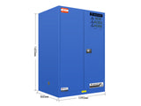 FLAMMABLE LIQUID & CHEMICAL SAFETY STORAGE CABINET RED/YELLOW/BLUE