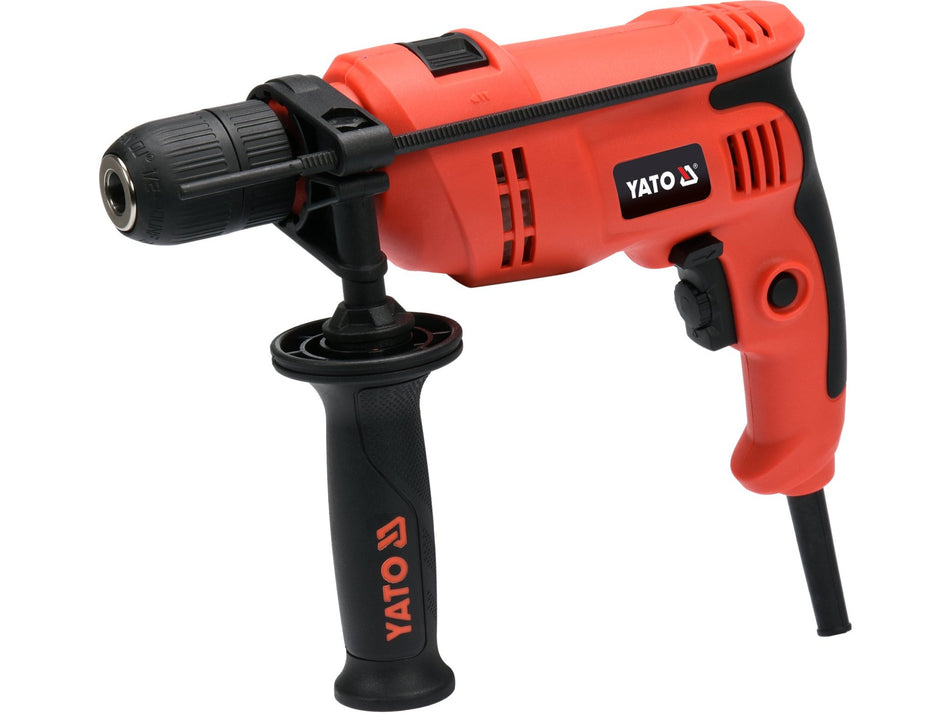 YATO ütvefúró-csavarozó, 710 W, 13 mm-es tokmány, 2 üzemmód fémhez/fához/betonhoz – YT-82034