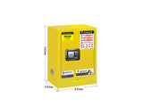 FLAMMABLE LIQUID & CHEMICAL SAFETY STORAGE CABINET RED/YELLOW/BLUE