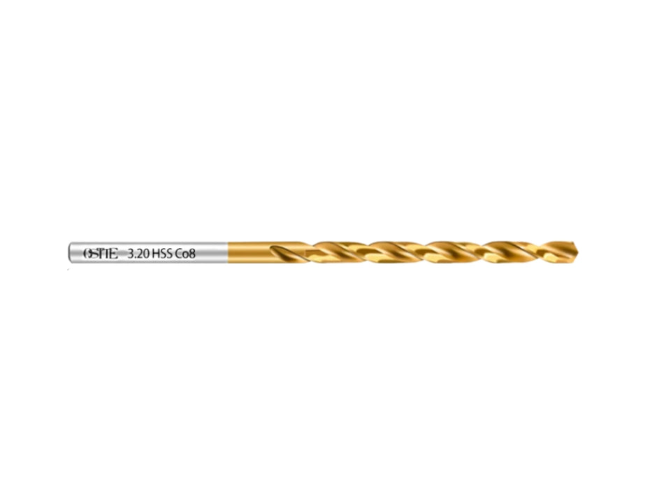 TG csigafúró, HSS-Co8 M42, 135°-os hegy, rozsdamentes acélhoz és fémhez, 3,2/5,2 mm