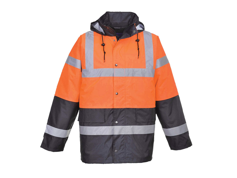 Portwest Hi-Vis Contrast Winter Traffic Jacket, Waterproof with Fully Taped Seams – S467