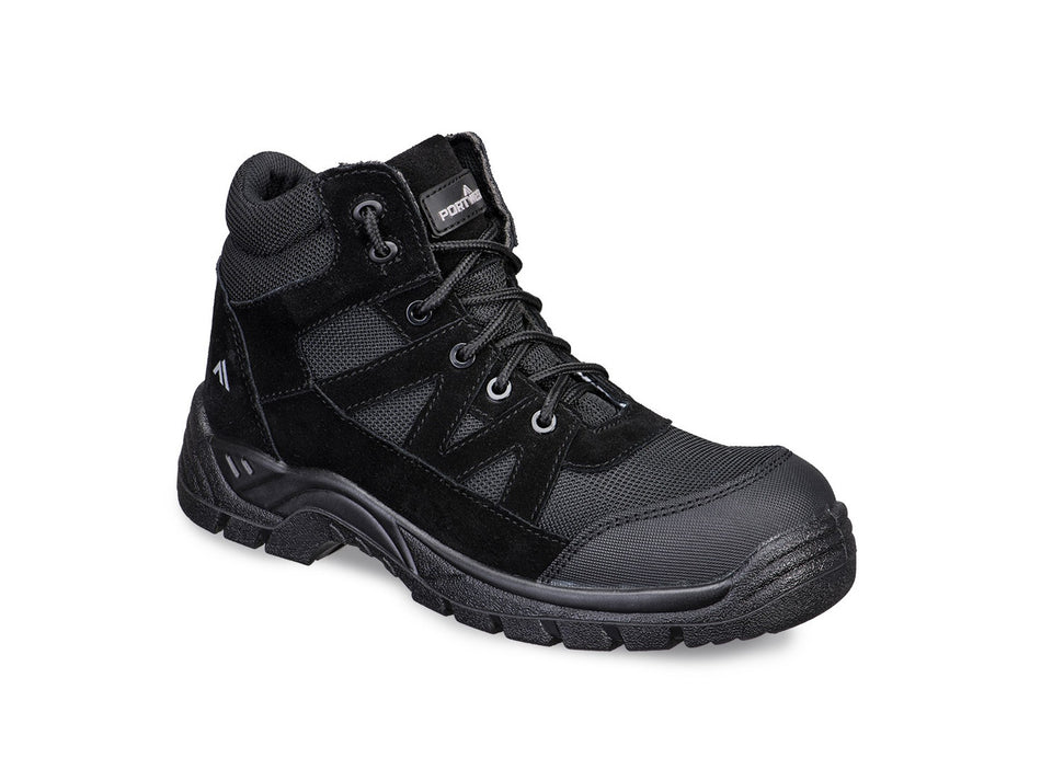 Portwest Safety Ankle Boot S1PL SR FO, Textile & Suede, Composite Toe Cap & Midsole, Toe Bumper – FC20