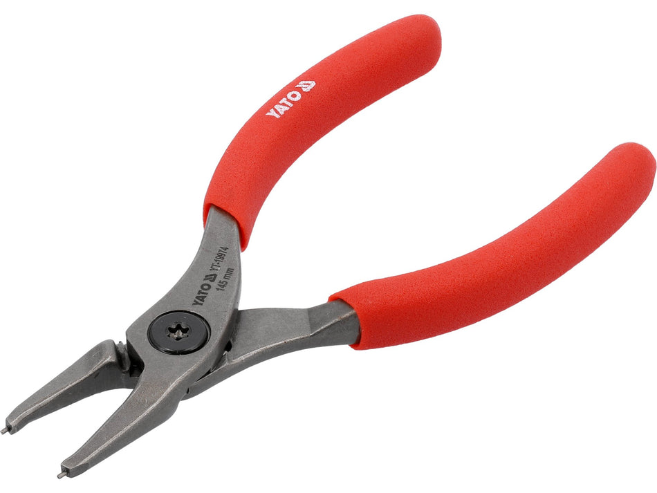 YATO Internal Straight Circlip Pliers, 145-325 mm, 42–48 HRC CrV, PVC Handle
