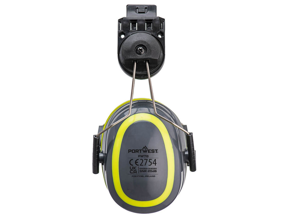 Portwest HV Extreme Kapselgehörschutz, Medium, zum Anstecken, helmmontiert & farbcodiert – PW76