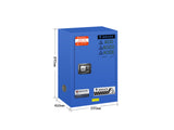 FLAMMABLE LIQUID & CHEMICAL SAFETY STORAGE CABINET RED/YELLOW/BLUE