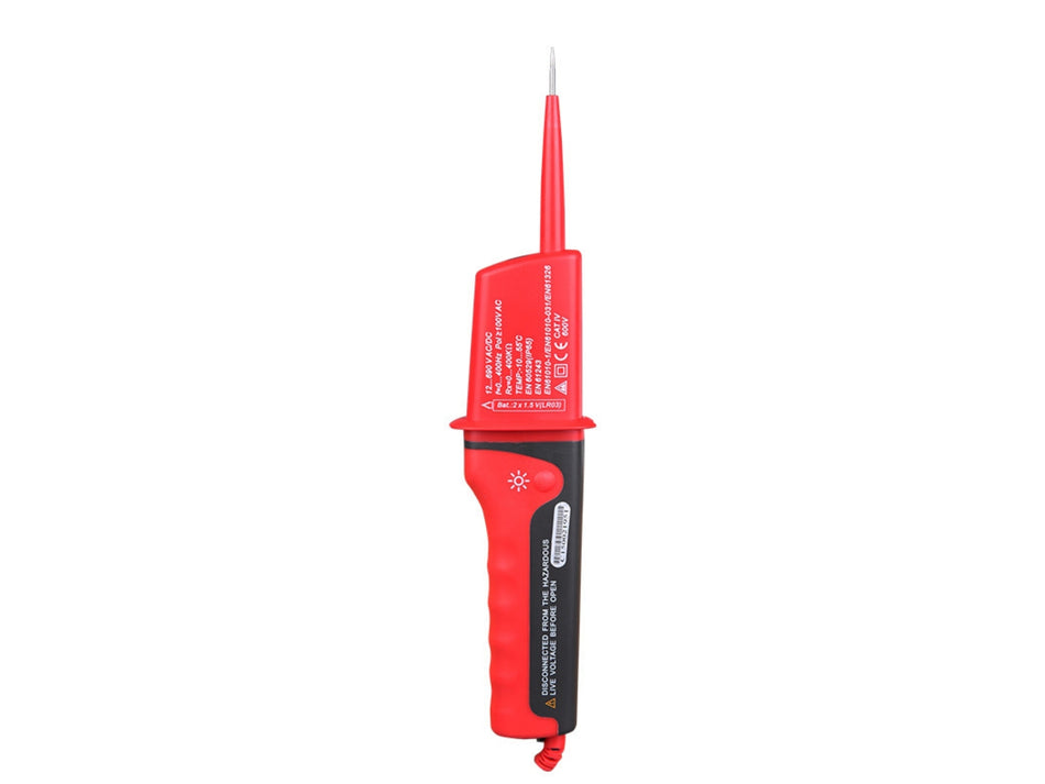 UNI-T Zweipoliger Spannungs- & Durchgangsprüfer, 12-690 V, IP65, LED – UT15B