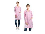 ANTISTATIC LONG JACKET - WHITE/BLUE/PINK