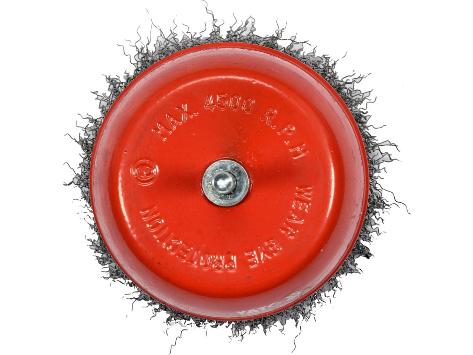 YATO Kefe, rozsdamentes acél (INOX), hullámosított drót, 100 mm, 6 mm-es szár – YT-47511