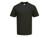 Portwest Anti-Static ESD Short Sleeve T-Shirt, High Cotton, for Warm EPA Environment - AS20