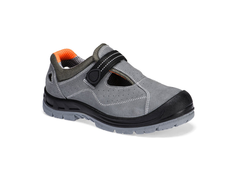 Portwest Safety Sandal Perforated Cow Suede Leather Steel Toe Cap S1 SR FO – FW42