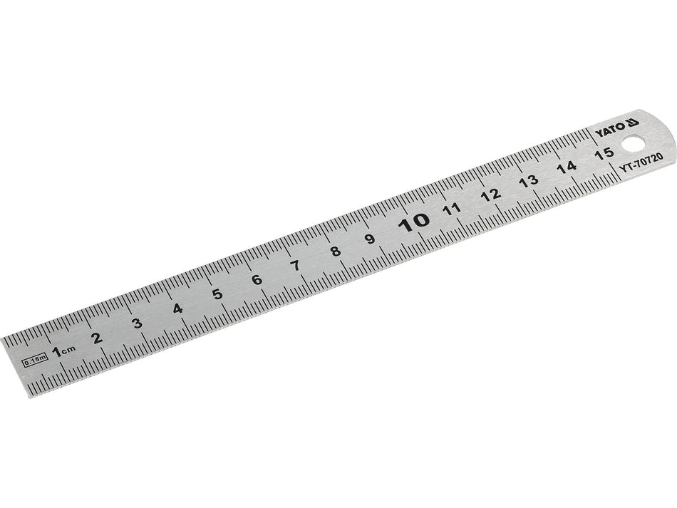 YATO Edelstahl-Zollstock, 150–1000 mm, flexibel, Millimeterskala auf beiden Kanten