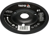 YATO Milling Rasp Wheel for Angle Grinders, Tapered Flat Profile, 125 mm, Cut Grade 1/2/3