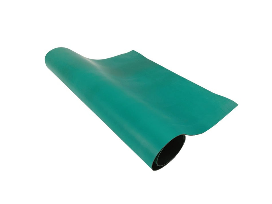 PERIPLUS Antistatik-Gummi-Mattenrolle, 1 m × 10 m × 2 mm, Grün