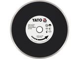 YATO Continuous-Rim Diamond Cutting Blade for Ceramic Tiles, Porcelain & Glass, 125/180/230 mm